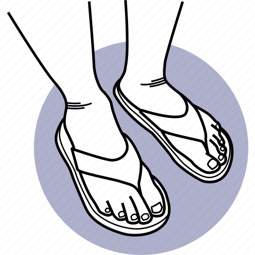 Leg, sandal, shoes, flip flops, slipper, foot, feet icon - Download on Iconfinder