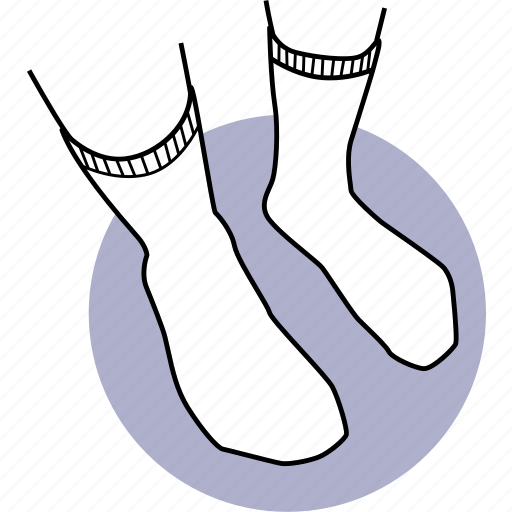 Socks, stockings, sock, stocking, long, white icon - Download on Iconfinder