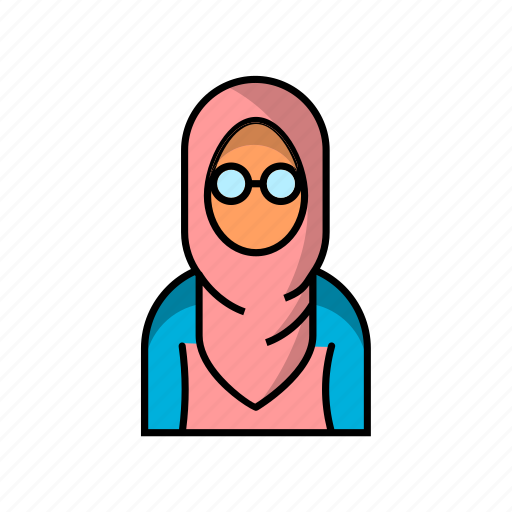 Female, hijab, profile icon - Download on Iconfinder