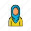 female, hijab, profile 