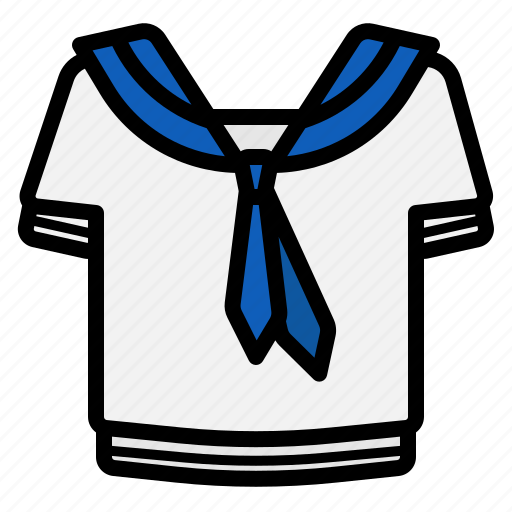 Clothes, fashion, female, cloths, sailor, shirt, top icon - Download on Iconfinder