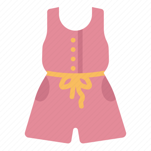Clothes, fashion, female, jumpsuit, shorts, dress icon - Download on Iconfinder