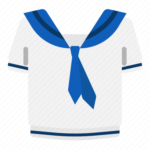 Clothes, fashion, female, sailor, shirt, top icon - Download on Iconfinder