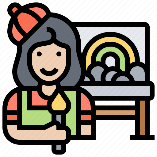 Artist, drawing, painter, woman, workshop icon - Download on Iconfinder