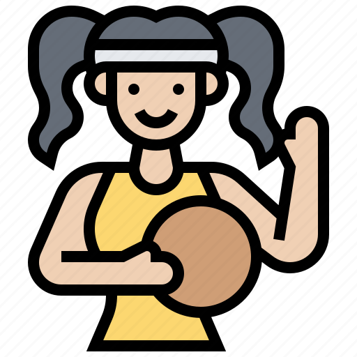 Athlete, dodgeball, player, throwing, woman icon - Download on Iconfinder