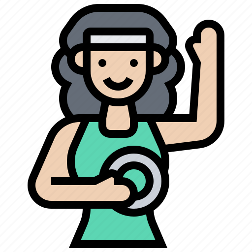 Athlete, discus, sports, throw, woman icon - Download on Iconfinder