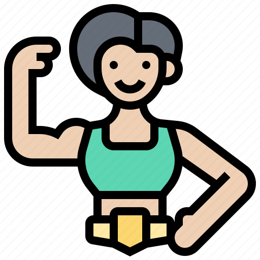 Athlete, female, fighting, strength, wrestler icon - Download on Iconfinder