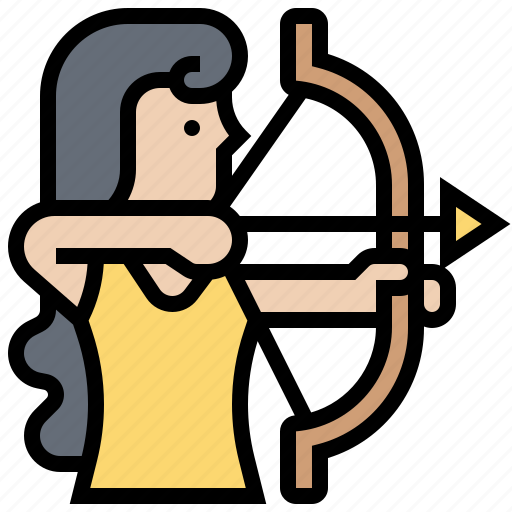 Activity, aiming, archer, archery, female icon - Download on Iconfinder