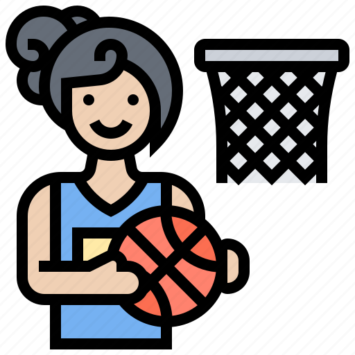 Basketball, female, player, sports, training icon - Download on Iconfinder