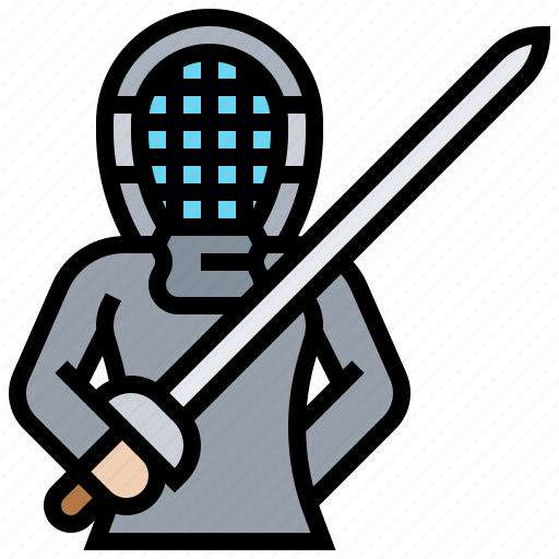 Athlete, epee, fencing, fight, sword icon - Download on Iconfinder