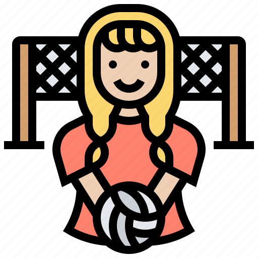 Athlete, female, player, sports, volleyball icon - Download on Iconfinder