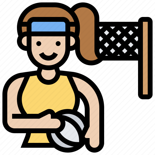 Beach, outdoor, player, sports, volleyball icon - Download on Iconfinder