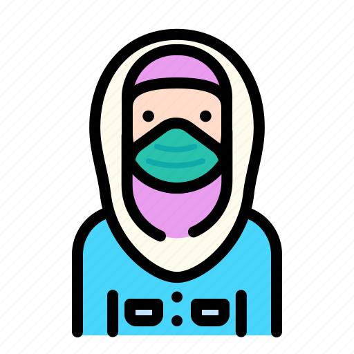 Women, woman, female, avatar, moslem, islam, mask icon - Download on Iconfinder