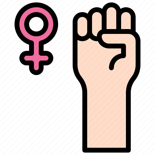 Feminism, woman, feminist, women, rights, fist, empowerd icon - Download on Iconfinder