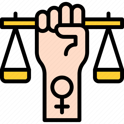 Woman, feminist, rights, legal, justice, equality, law icon - Download on Iconfinder