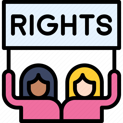 Woman, feminist, women, rights, placard, right, protesters icon - Download on Iconfinder