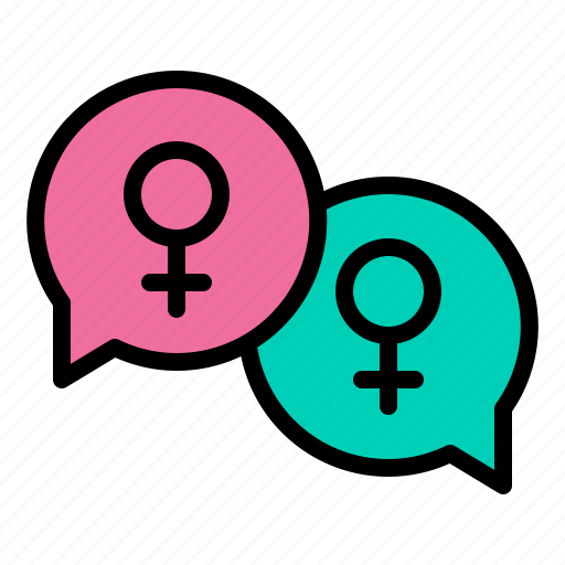 Feminism, woman, feminist, women, chat bubble, conversation, talking icon - Download on Iconfinder