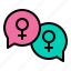 feminism, woman, feminist, women, chat bubble, conversation, talking 
