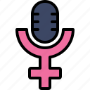 feminism, woman, feminist, women, rights, microphone, speakout