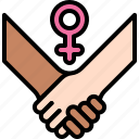feminism, woman, feminist, women, rights, shaking hand, handshake