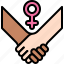 feminism, woman, feminist, women, rights, shaking hand, handshake 