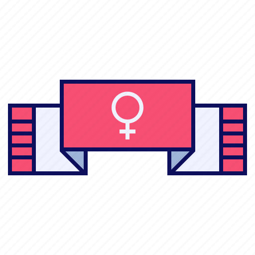 Banner, campaign, feminism, feminist, ribbon icon - Download on Iconfinder