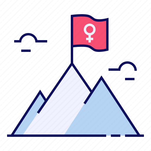Achievement, peak, success, top, woman icon - Download on Iconfinder