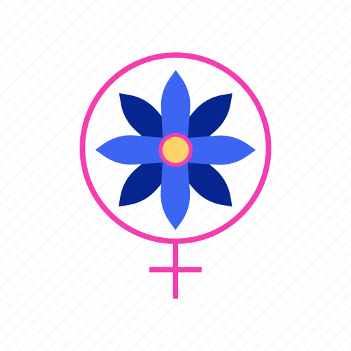 Female, feminine, flower, gentle, girl power, kind, woman icon - Download on Iconfinder