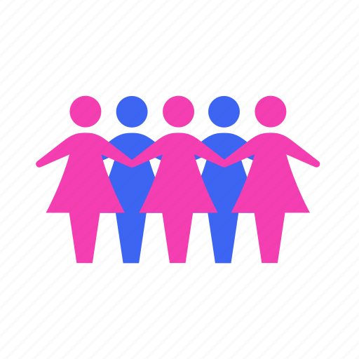 Feminine, feminism, group, support, together, woman, women icon - Download on Iconfinder