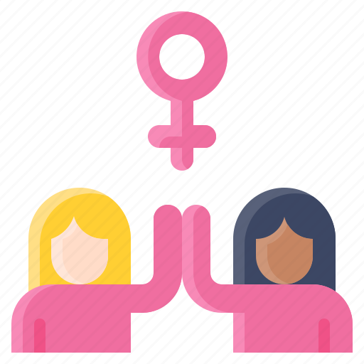 Feminism, woman, feminist, women, rights, highfive, friend icon - Download on Iconfinder