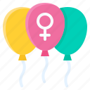 feminism, woman, feminist, women, rights, balloon, celebration