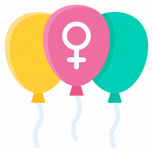 Feminism, woman, feminist, women, rights, balloon, celebration icon - Download on Iconfinder