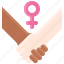 feminism, woman, feminist, women, rights, collaboration, handshake 