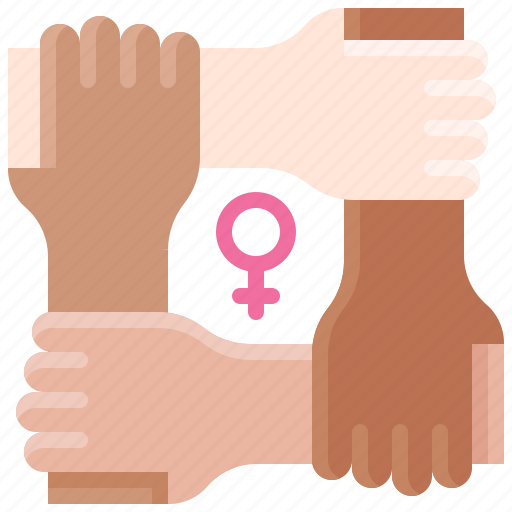 Feminism, woman, feminist, women, collaboration, cooperation, hand icon - Download on Iconfinder