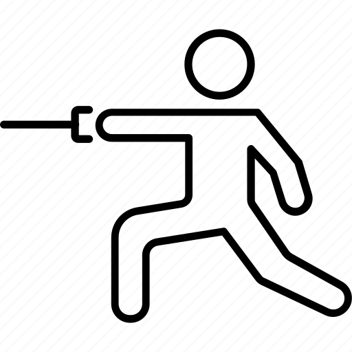 Fencer, fencing, foil, person, swordplay icon - Download on Iconfinder