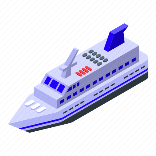 Ferry, journey, isometric icon - Download on Iconfinder