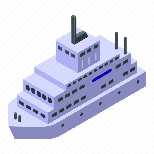 Ferry, passenger, isometric icon - Download on Iconfinder