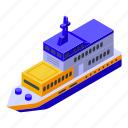 ferry, steamer, isometric