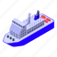ferry, cargo, isometric 