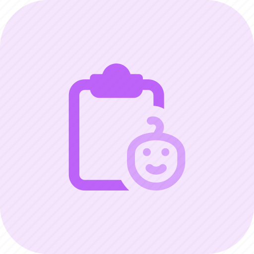 Baby, clipboard, medical, report icon - Download on Iconfinder