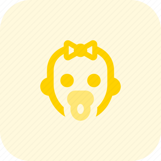 Baby, girl, pacifier icon - Download on Iconfinder
