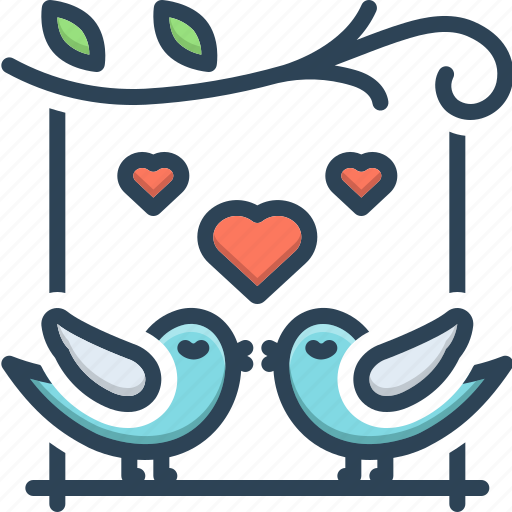 Birds in love, birds, kiss, lover, couple, romantic, affection icon - Download on Iconfinder