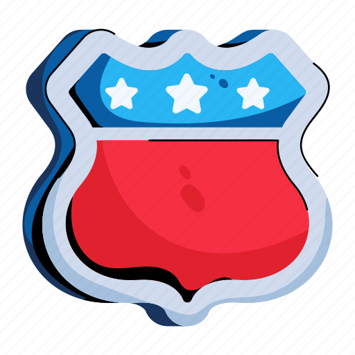 American shield, police shield, interstate sign, interstate shield, usa shield icon - Download on Iconfinder