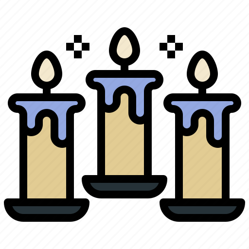Candle, horror, candlestick, wax, light icon - Download on Iconfinder
