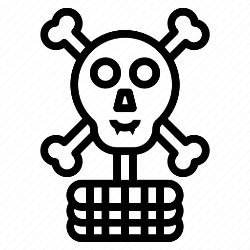 Skeleton, dead, man, scary, horror, bone, skull icon - Download on Iconfinder