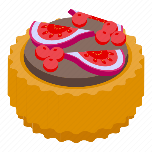 Figs, cake, isometric icon - Download on Iconfinder