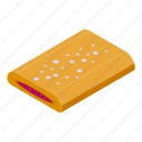 figs, biscuit, isometric