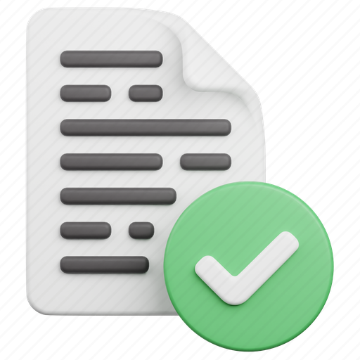 File, document, check, checklist, approved, verified, accept icon - Download on Iconfinder