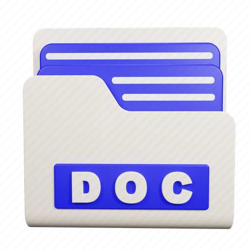 Doc, file, folder, name, document, text, extension icon - Download on Iconfinder