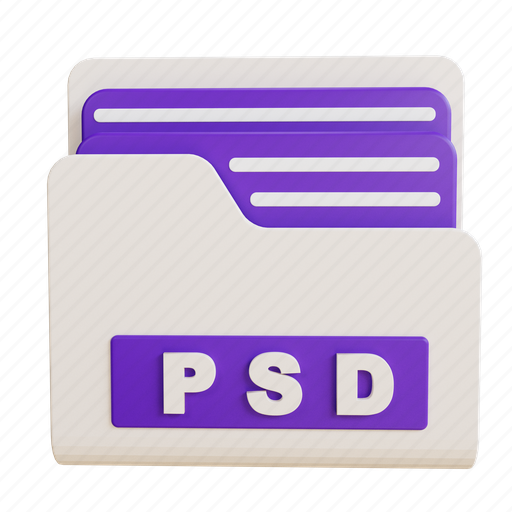 Psd, file, folder, archive, document, storage, extension icon - Download on Iconfinder